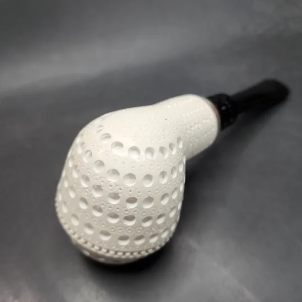 MBSD Meerschaum Silver Spigot Lattice Rhodesian Block Meerschaum Pipe [SOLD OUT] - Image 10