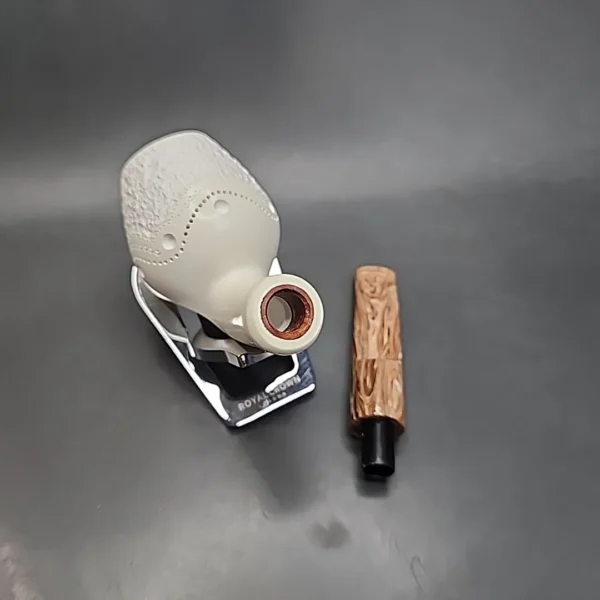 MBSD Meerschaum Deluxe Anse Block Meerschaum Pipe, Briar-Mortis, 9mm [SOLD OUT] - Image 11