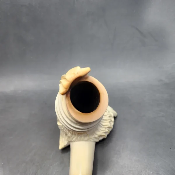 CAO Ismet Bekler Hand carved Sultan Block Meerschaum Pipe - Image 11