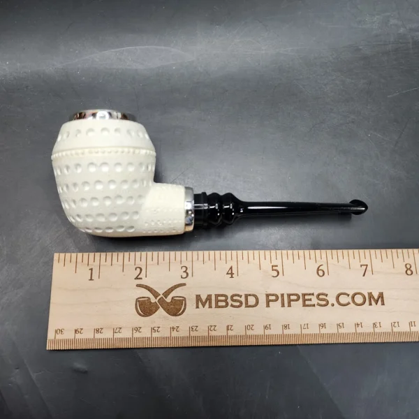 MBSD Meerschaum Silver Spigot Lattice Rhodesian Block Meerschaum Pipe [SOLD OUT] - Image 11