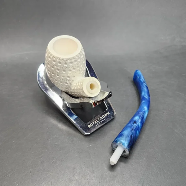 MBSD Classic Meerschaum Lattice Bent Billiard Block Meerschaum Pipe - Image 12