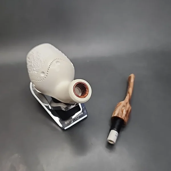 MBSD Meerschaum Deluxe Anse Block Meerschaum Pipe, Briar-Mortis, 9mm [SOLD OUT] - Image 12