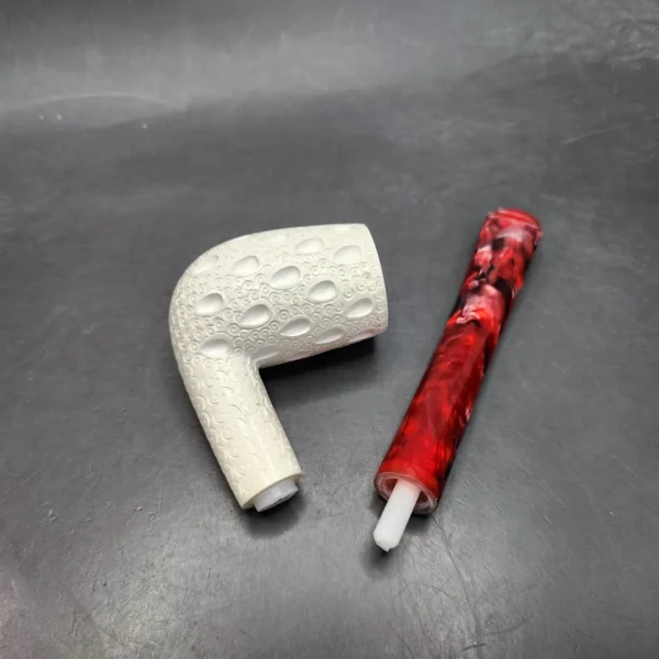 MBSD Meerschaum Slightly Bent Billiard Block Meerschaum Pipe [SOLD OUT] - Image 12
