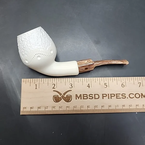 MBSD Meerschaum Deluxe Anse Block Meerschaum Pipe, Briar-Mortis, 9mm [SOLD OUT] - Image 13