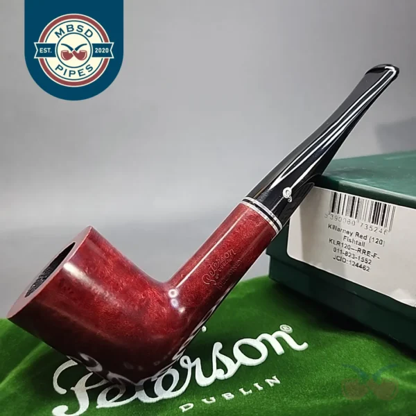 Peterson Killarney Red 120 Smooth Straight Dublin Briar Pipe, Fishtail