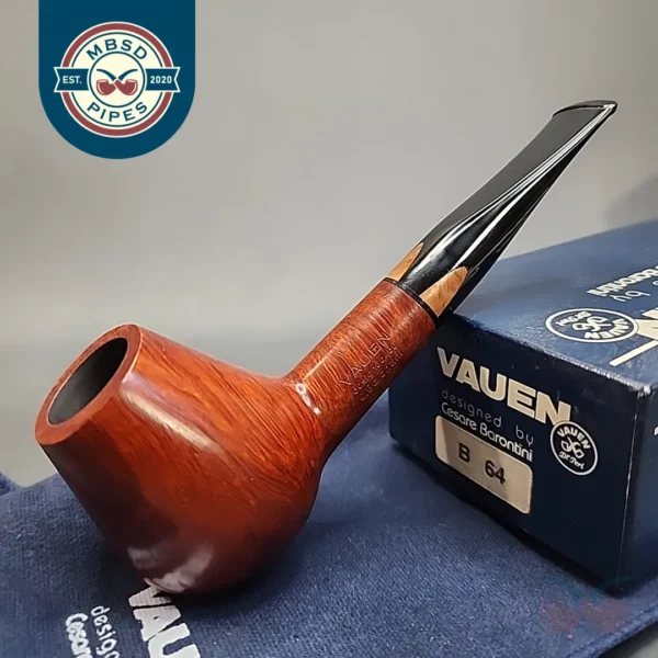Vauen by Barontini 64, Smooth Straight Brandy Estate Briar Pipe, Unsmoked, 9mm