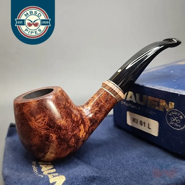 Vauen Kingwood 61 Smooth Bent Estate Briar Pipe Unsmoked, 9mm [SOLD OUT]