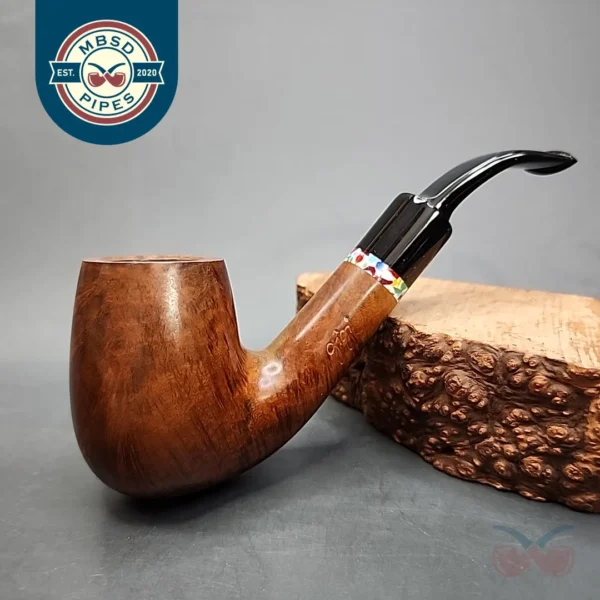 Gigi Giant 712 Smooth Bent Billiard Estate Briar Pipe, Unsmoked, 9mm [SOLD OUT]