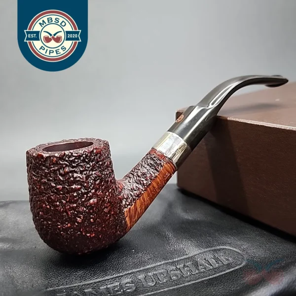 James Upshall Handmade 5 Rusticated Bent Billiard Estate Briar, Pipe Unsmoked [SOLD OUT]