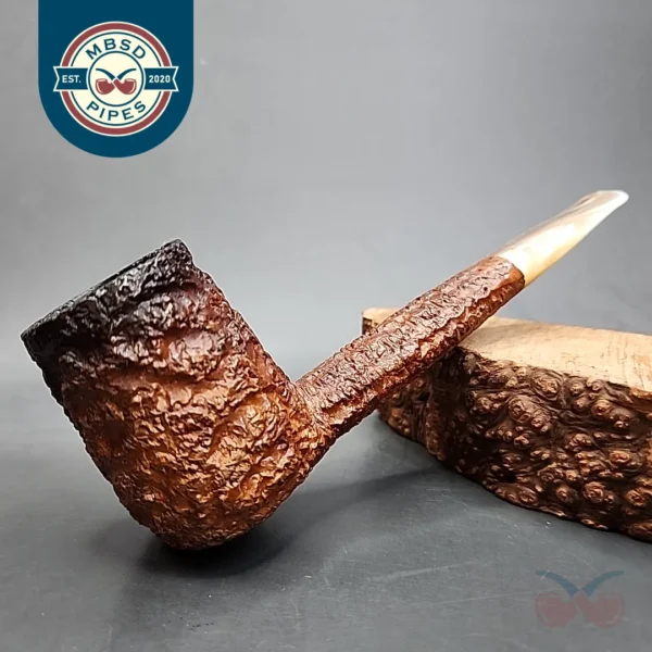 Caminetto Business 119 KS Rusticated Straight Brandy Estate Briar Pipe [SOLD OUT]