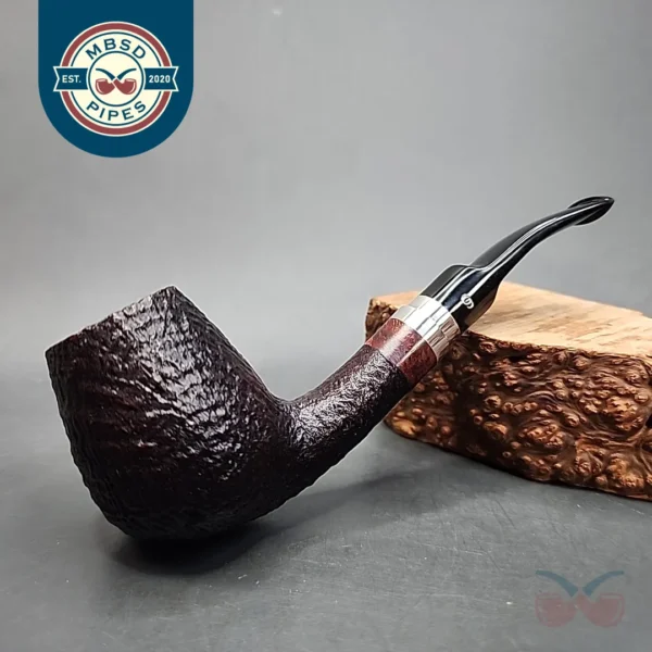 Georg Jensen Handmade Sandblasted Bent Egg Estate Briar Pipe, 9mm [SOLD OUT]