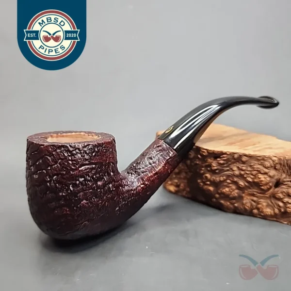 Savinelli Antica 622 KS, Sandblasted Bent Pot Estate Briar Pipe [SOLD OUT]