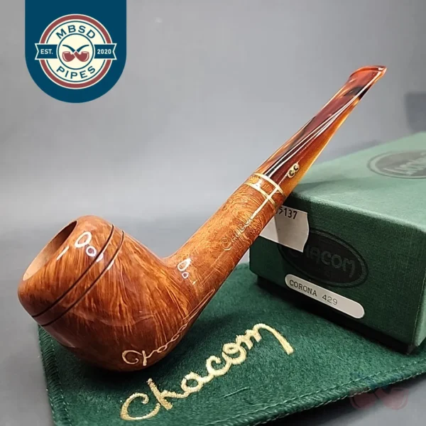 Chacom Corona 429 Smooth Straight Rhodesian Estate Briar Pipe, Unsmoked [SOLD OUT]