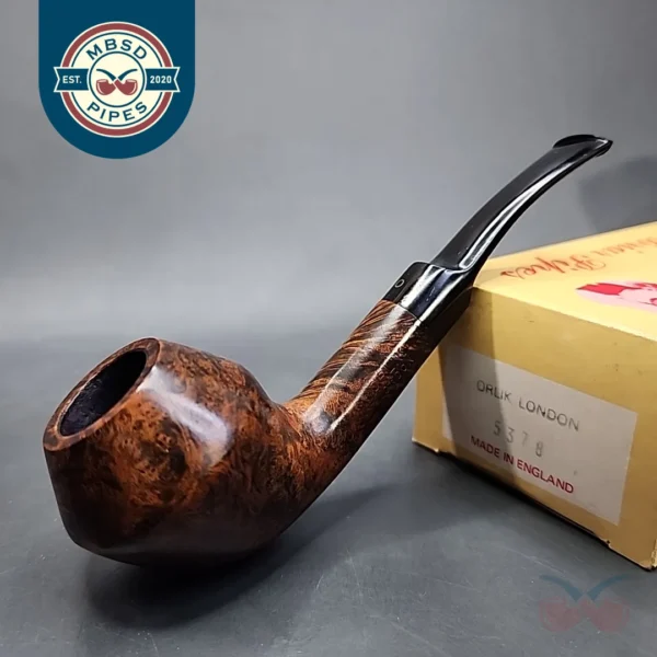 Orlik London 5378 Smooth Bent Rhodesian Estate Briar Pipe, Unsmoked [SOLD OUT]