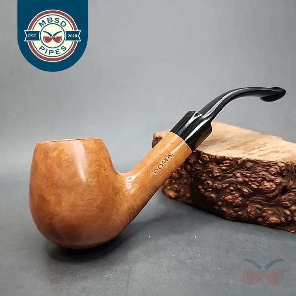 Roma Smooth Bent Estate Briar Pipe, Unsmoked [SOLD OUT]
