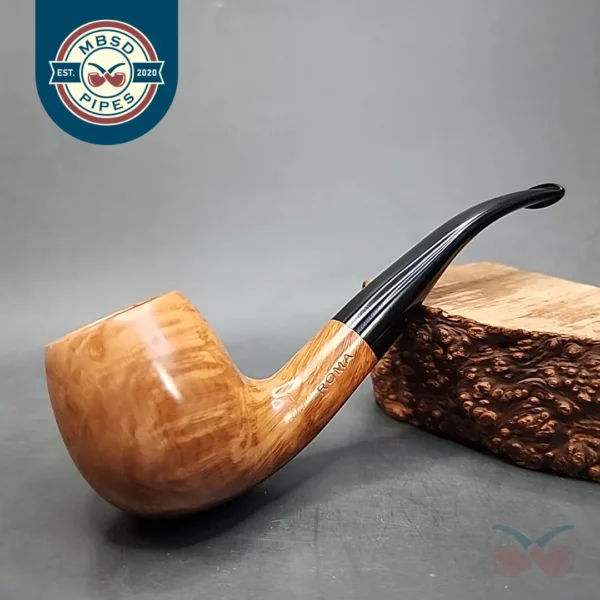 Roma Smooth Bent Apple Estate Briar Pipe, Unsmoked [SOLD OUT]