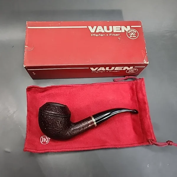 Vauen 5202 Sandblasted Bent Rhodesian Estate Briar Pipe, Unsmoked 9mm - Image 3