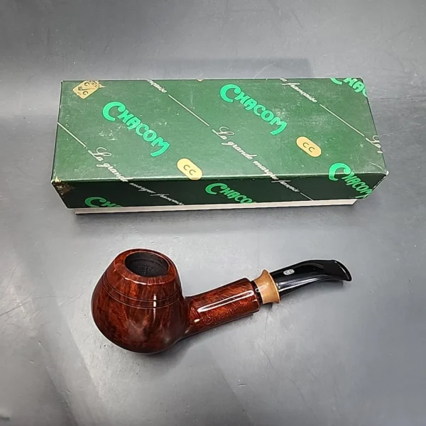 Chacom Safari 3B Smooth Bent Brandy Estate Briar Pipe, Unsmoked - Image 3
