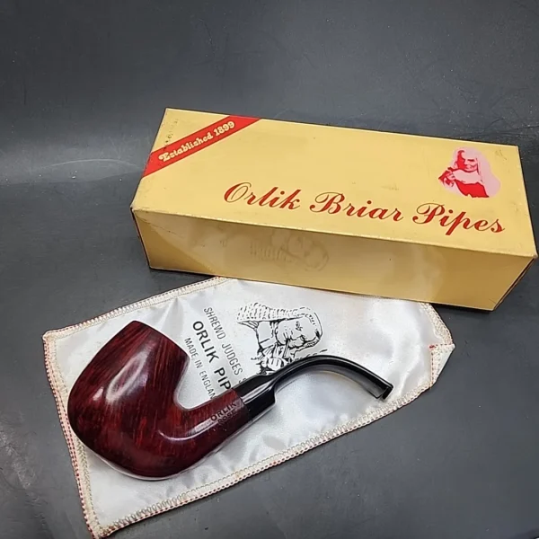 Orlik Rose 21478 Smooth Bent Billiard Estate Briar Pipe, Unsmoked [SOLD OUT] - Image 3