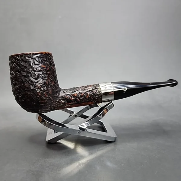 Peterson Donegal Rocky Zippo 106 Rusticated Straight Billiard Estate Briar Pipe - Image 3