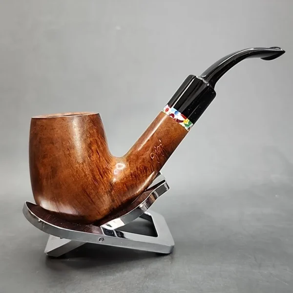 Gigi Giant 712 Smooth Bent Billiard Estate Briar Pipe, Unsmoked, 9mm [SOLD OUT] - Image 3