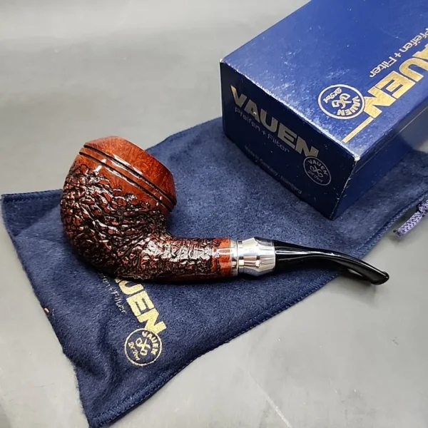 Vauen Select 302 Rusticated Bent Rhodesian Estate Briar Pipe, Unsmoked 9mm [SOLD OUT] - Image 3