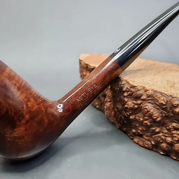 Astleys of London Smooth Bent Stacked Billiard Estate Briar Pipe - Image 3