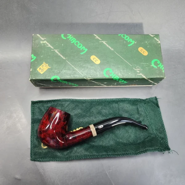 Chacom Silver Line 42, Smooth Bent Billiard Estate Briar Pipe, Unsmoked - Image 3