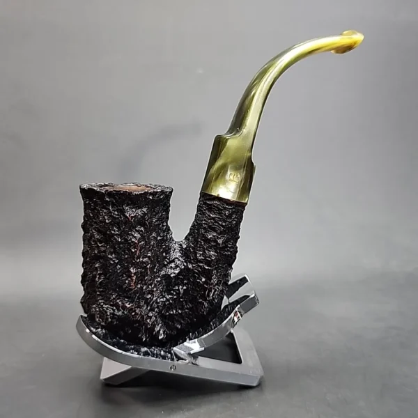 Savinelli Estella 604 EX, Rusticated Oom Paul Estate Briar Pipe [SOLD OUT] - Image 3