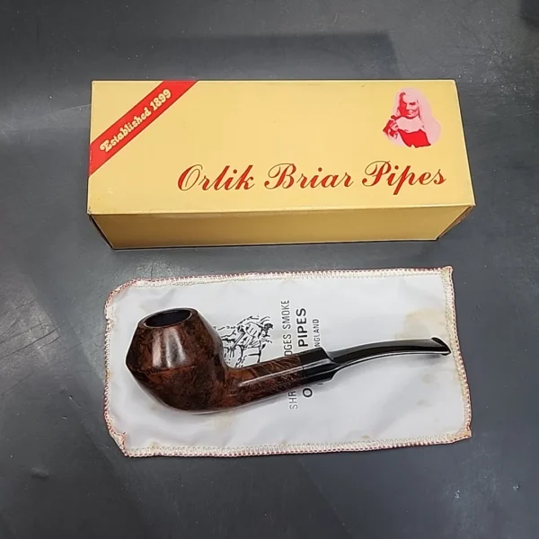 Orlik London 5378 Smooth Bent Rhodesian Estate Briar Pipe, Unsmoked [SOLD OUT] - Image 3