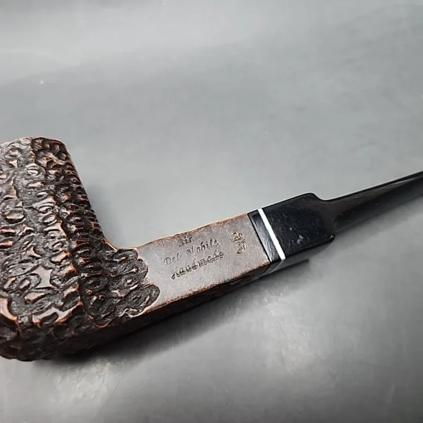 Sir Del Nobile Rusticated Panel Estate Briar Pipe, Unsmoked - Image 3