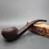 Sasieni Patent King Size Four Dot Rustic Bent Bulldog Estate Briar Pipe, English Estates - Image 3