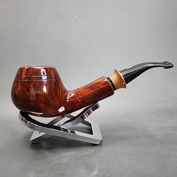Chacom Safari 3B Smooth Bent Brandy Estate Briar Pipe, Unsmoked - Image 4