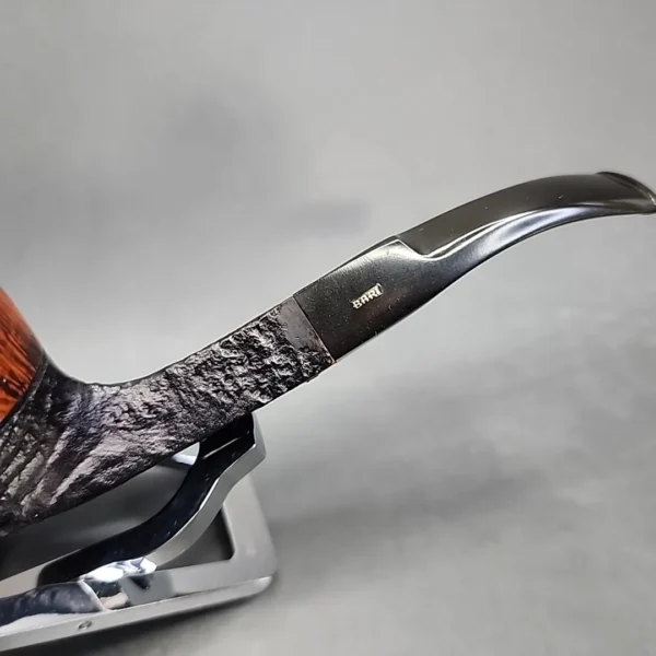 Bari Wiking Handmade Partially Sandblasted Bent Estate Briar Pipe, Unsmoked [SOLD OUT] - Image 4