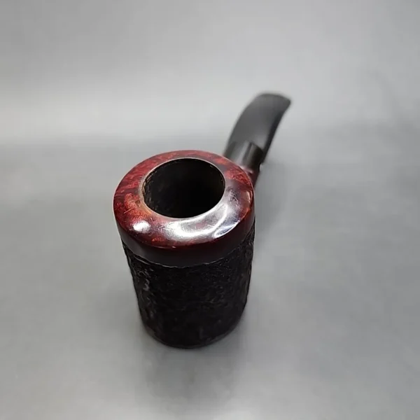 Julius Vesz Hand Cut Grade Rusticated Poker Estate Briar Pipe - Image 4