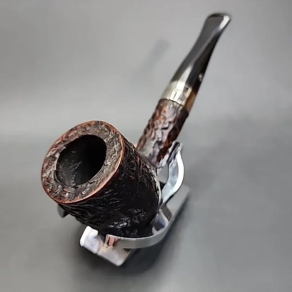 Peterson Donegal Rocky Zippo 106 Rusticated Straight Billiard Estate Briar Pipe - Image 4