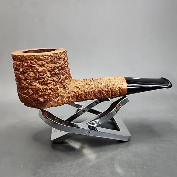 Castello Natural Vergin Rusticated Straight Pot Estate Briar Pipe [SOLD OUT] - Image 4