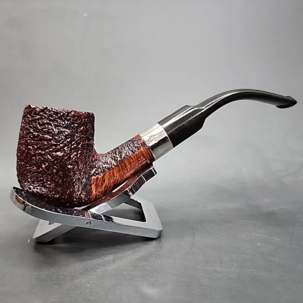 James Upshall Handmade 5 Rusticated Bent Billiard Estate Briar, Pipe Unsmoked [SOLD OUT] - Image 4