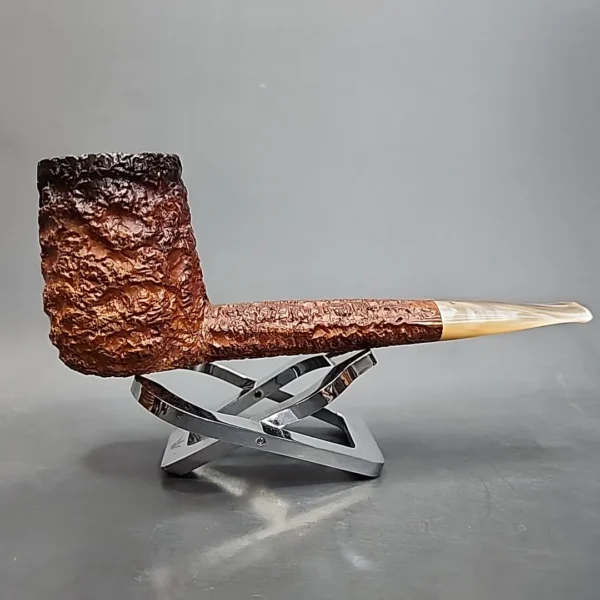 Caminetto Business 119 KS Rusticated Straight Brandy Estate Briar Pipe [SOLD OUT] - Image 4