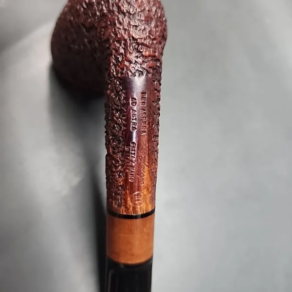 Ser Jacopo R1 Rusticated Bent Dublin Estate Briar Pipe - Image 4