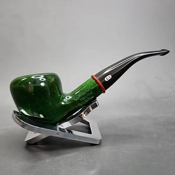 Chacom Green Trekking Smooth Bent Acorn Estate Briar Pipe, Unsmoked [SOLD OUT] - Image 4