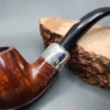 Astleys Les Wood Made Smooth Apple Military Mount Briar Pipe - Image 4