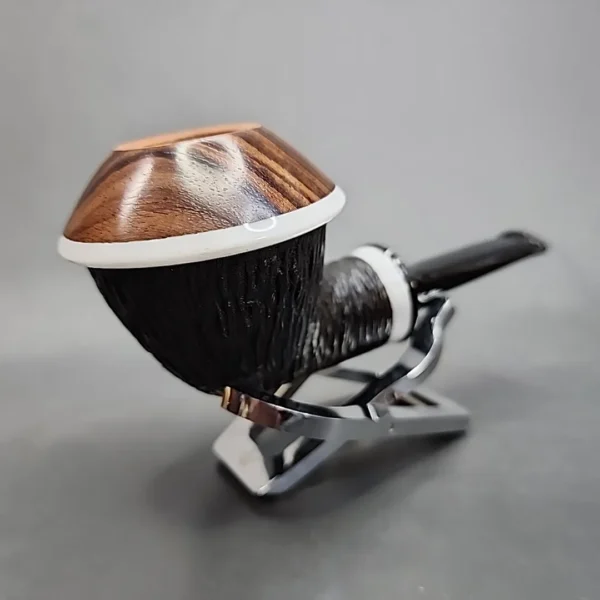 Karim Rusticated Sitter Briar Calabash, New - Image 4