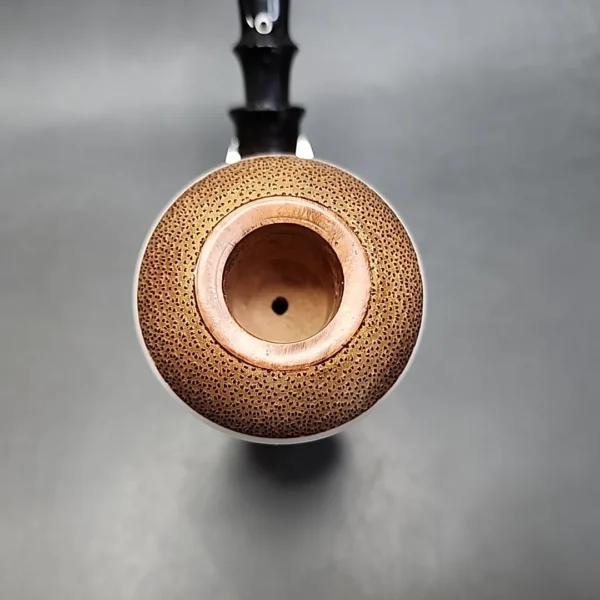 Karim Rusticated Sitter Briar Calabash with Borneo Palm, New [SOLD OUT] - Image 4