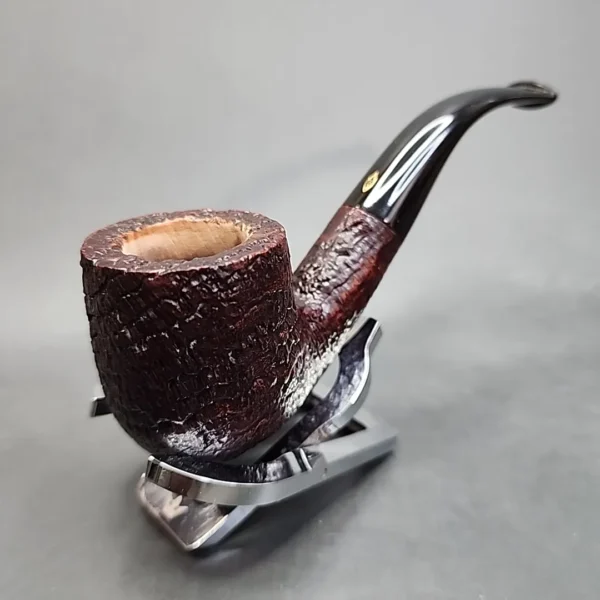 Savinelli Antica 622 KS, Sandblasted Bent Pot Estate Briar Pipe [SOLD OUT] - Image 4