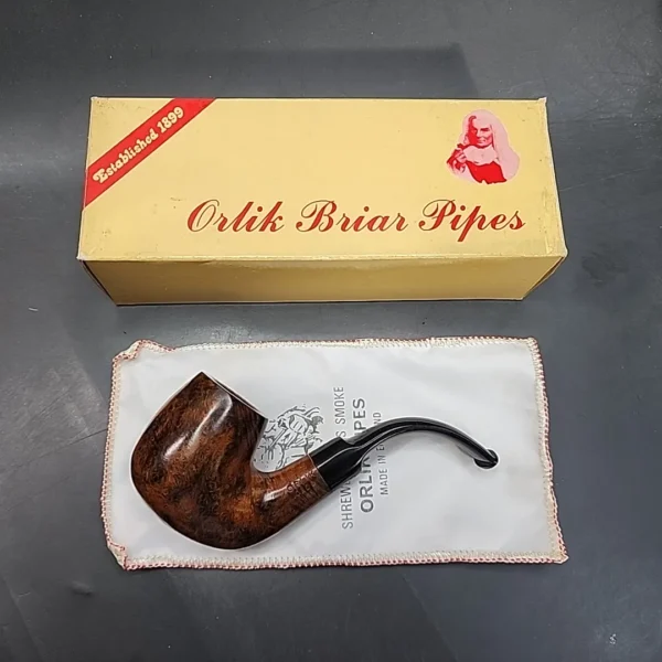 Orlik London 21478 Smooth Bent Billiard Estate Briar Pipe, Unsmoked [SOLD OUT] - Image 4