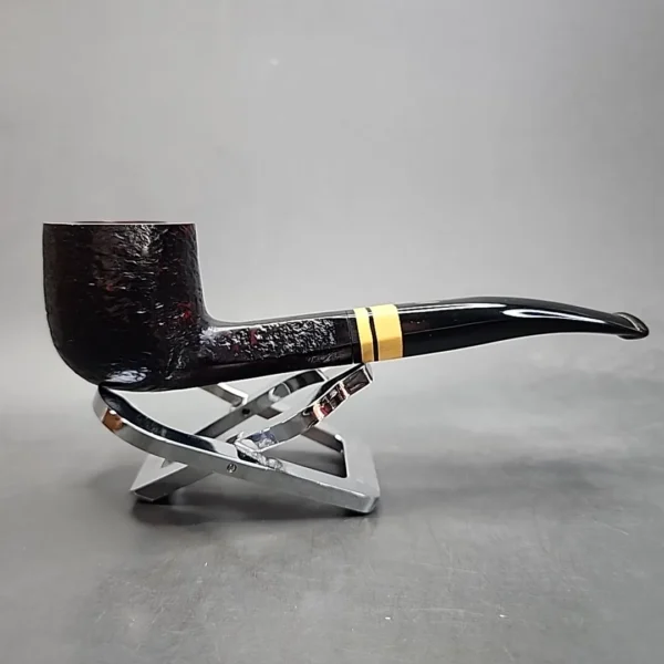 Chacom Hexagone 124 Sandblasted Bent Billiard Estate Briar Pipe, Unsmoked [SOLD OUT] - Image 4