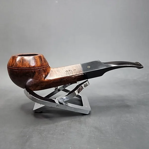 Orlik London 56071 Smooth Bent Bulldog Estate Briar Pipe, Unsmoked [SOLD OUT] - Image 5