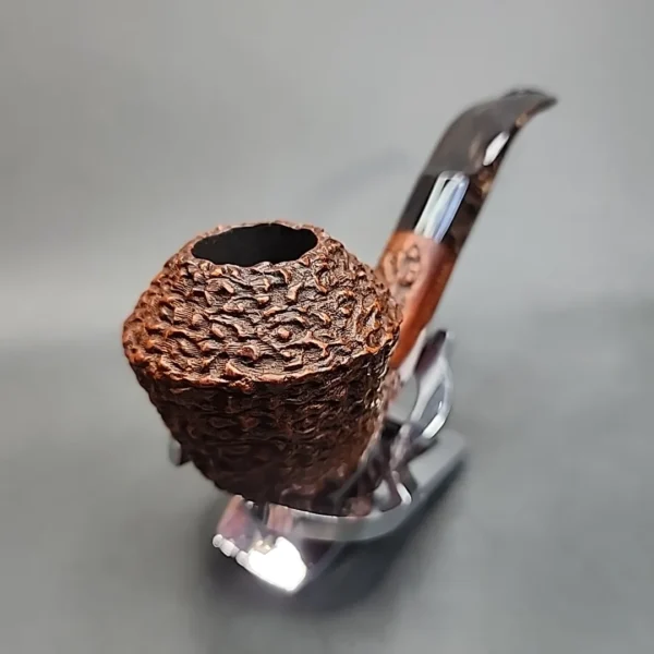 Prince of Wales by GBD Rusticated Bent Rhodesian Estate Briar Pipe, Unsmoked [SOLD OUT] - Image 5