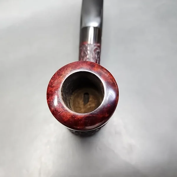 Julius Vesz Hand Cut Grade Rusticated Poker Estate Briar Pipe - Image 5